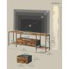 imageSONGMICS BELLAH Collection  TV Stand with Power Outlets and Lights Entertainment Center Media Console for TVs Up to 70 Inches Living Room Shelves Drawers Modern Ink Black ULGS420B101SRustic Brown