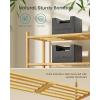 imageSONGMICS Bamboo Shoe Rack for Closet Stackable Shoe Oragnizer with Modular Structure SpaceSaving Free Standing Shelf for Entryway Bedroom 3Tier Holds 1216 Pairs Natural Color ULBS053YL01Natural