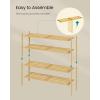 imageSONGMICS Bamboo Shoe Rack for Closet Stackable Shoe Oragnizer with Modular Structure SpaceSaving Free Standing Shelf for Entryway Bedroom 3Tier Holds 1216 Pairs Natural Color ULBS053YL01Natural