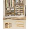 imageSONGMICS Bamboo Shoe Rack for Closet Stackable Shoe Oragnizer with Modular Structure SpaceSaving Free Standing Shelf for Entryway Bedroom 3Tier Holds 1216 Pairs Natural Color ULBS053YL01Natural