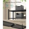 imageSONGMICS Bamboo Shoe Rack for Closet Stackable Shoe Oragnizer with Modular Structure SpaceSaving Free Standing Shelf for Entryway Bedroom 3Tier Holds 1216 Pairs Natural Color ULBS053YL01Ink Black