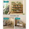 imageSONGMICS Bamboo Shoe Rack for Closet Stackable Shoe Oragnizer with Modular Structure SpaceSaving Free Standing Shelf for Entryway Bedroom 3Tier Holds 1216 Pairs Natural Color ULBS053YL01Natural