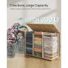 imageSONGMICS Laundry Hamper with Lid 172 Gallon 65L Synthetic Rattan Clothes Laundry Basket with Lid and Handles Foldable Removable Liner Summer Sand ULCB165LZ01Goose Yellow