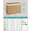 imageSONGMICS Laundry Hamper with Lid 172 Gallon 65L Synthetic Rattan Clothes Laundry Basket with Lid and Handles Foldable Removable Liner Summer Sand ULCB165LZ01Goose Yellow