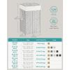 imageSONGMICS Laundry Hamper with Lid 172 Gallon 65L Synthetic Rattan Clothes Laundry Basket with Lid and Handles Foldable Removable Liner Summer Sand ULCB165LZ01Cloud White