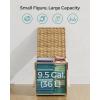 imageSONGMICS Laundry Hamper with Lid 172 Gallon 65L Synthetic Rattan Clothes Laundry Basket with Lid and Handles Foldable Removable Liner Summer Sand ULCB165LZ01Goose Yellow