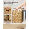 imageSONGMICS Laundry Hamper with Lid 172 Gallon 65L Synthetic Rattan Clothes Laundry Basket with Lid and Handles Foldable Removable Liner Summer Sand ULCB165LZ01Goose Yellow