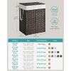 imageSONGMICS Laundry Hamper with Lid 172 Gallon 65L Synthetic Rattan Clothes Laundry Basket with Lid and Handles Foldable Removable Liner Summer Sand ULCB165LZ01Chestnut Brown