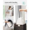 imageSONGMICS Laundry Hamper with Lid 172 Gallon 65L Synthetic Rattan Clothes Laundry Basket with Lid and Handles Foldable Removable Liner Summer Sand ULCB165LZ01Chestnut Brown