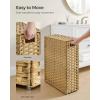 imageSONGMICS Laundry Hamper with Lid 172 Gallon 65L Synthetic Rattan Clothes Laundry Basket with Lid and Handles Foldable Removable Liner Summer Sand ULCB165LZ01Goose Yellow
