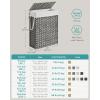 imageSONGMICS Laundry Hamper with Lid 172 Gallon 65L Synthetic Rattan Clothes Laundry Basket with Lid and Handles Foldable Removable Liner Summer Sand ULCB165LZ01Dove Gray