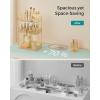 imageSONGMICS Makeup Organizer 3Tier Skincare Organizer Countertop Customizable 2 Types of Accessories Jewelry Holder for Vanity Bedroom Bathroom Pale Green UJKA013C01Champagne Gold