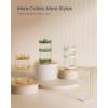 imageSONGMICS Makeup Organizer 3Tier Skincare Organizer Countertop Customizable 2 Types of Accessories Jewelry Holder for Vanity Bedroom Bathroom Pale Green UJKA013C01Transparent