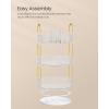 imageSONGMICS Makeup Organizer 3Tier Skincare Organizer Countertop Customizable 2 Types of Accessories Jewelry Holder for Vanity Bedroom Bathroom Pale Green UJKA013C01Transparent