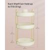 imageSONGMICS Makeup Organizer 3Tier Skincare Organizer Countertop Customizable 2 Types of Accessories Jewelry Holder for Vanity Bedroom Bathroom Pale Green UJKA013C01Cloud White