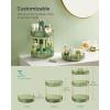 imageSONGMICS Makeup Organizer 3Tier Skincare Organizer Countertop Customizable 2 Types of Accessories Jewelry Holder for Vanity Bedroom Bathroom Pale Green UJKA013C01Pale Green