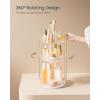 imageSONGMICS Makeup Organizer 3Tier Skincare Organizer Countertop Customizable 2 Types of Accessories Jewelry Holder for Vanity Bedroom Bathroom Pale Green UJKA013C01Transparent