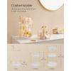 imageSONGMICS Makeup Organizer 3Tier Skincare Organizer Countertop Customizable 2 Types of Accessories Jewelry Holder for Vanity Bedroom Bathroom Pale Green UJKA013C01Transparent