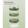 imageSONGMICS Makeup Organizer 3Tier Skincare Organizer Countertop Customizable 2 Types of Accessories Jewelry Holder for Vanity Bedroom Bathroom Pale Green UJKA013C01Pale Green