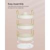 imageSONGMICS Makeup Organizer 3Tier Skincare Organizer Countertop Customizable 2 Types of Accessories Jewelry Holder for Vanity Bedroom Bathroom Pale Green UJKA013C01Cloud White