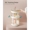 imageSONGMICS Makeup Organizer 3Tier Skincare Organizer Countertop Customizable 2 Types of Accessories Jewelry Holder for Vanity Bedroom Bathroom Pale Green UJKA013C01Cloud White