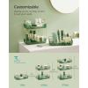 imageSONGMICS Makeup Organizer 3Tier Skincare Organizer Countertop Customizable 2 Types of Accessories Jewelry Holder for Vanity Bedroom Bathroom Pale Green UJKA013C01Pale Green