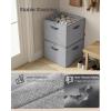 imageSONGMICS Shoe Organizer for Closet Fabric Shoe Organizer Box with Adjustable Dividers Storage Compartments Stackable Transparent Lid for up to 16 Pairs Set of 2 Cappuccino Beige ULSP622LH01Dove Gray