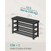 imageSONGMICS Shoe Rack Bench 4 Tier Bamboo Shoe Storage Organizer Entryway Bench for Living Room Bathroom Bedroom 113 x 276 x 205 Inches Ink Black ULBS370BH01Ink Black