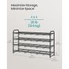 imageSONGMICS Stackable Shoe Rack 3 Tier Metal Shoes Rack Storage Shelf Holds up to 15 Pairs Adjustable Slanted Shelves Tower Organizer for Closet Entryway Small Spaces Black ULMR106BD01Black