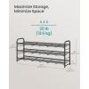 imageSONGMICS Stackable Shoe Rack 3 Tier Metal Shoes Rack Storage Shelf Holds up to 15 Pairs Adjustable Slanted Shelves Tower Organizer for Closet Entryway Small Spaces Black ULMR106BD01Black