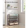 imageSONGMICS Stackable Shoe Rack 3 Tier Metal Shoes Rack Storage Shelf Holds up to 15 Pairs Adjustable Slanted Shelves Tower Organizer for Closet Entryway Small Spaces Black ULMR106BD01Bronze