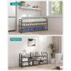 imageSONGMICS Stackable Shoe Rack 3 Tier Metal Shoes Rack Storage Shelf Holds up to 15 Pairs Adjustable Slanted Shelves Tower Organizer for Closet Entryway Small Spaces Black ULMR106BD01Black