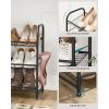 imageSONGMICS Stackable Shoe Rack 3 Tier Metal Shoes Rack Storage Shelf Holds up to 15 Pairs Adjustable Slanted Shelves Tower Organizer for Closet Entryway Small Spaces Black ULMR106BD01Black