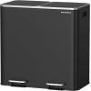 imageSONGMICS Trash Can 2 x 106 Gallon 2 x 40 L Garbage Can for Kitchen with 15 Trash Bags 2 Compartments Plastic Inner Buckets and Hinged Lids Airtight Black ULTB730B80Black