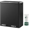 imageSONGMICS Trash Can 2 x 106 Gallon 2 x 40 L Garbage Can for Kitchen with 15 Trash Bags 2 Compartments Plastic Inner Buckets and Hinged Lids Airtight Black ULTB730B80Black