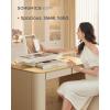imageSONGMICS HOME Large Capacity Jewelry Box with Mirror Jewelry Organizer with a Drawer PU Surface with Stitching 106 x 15 x 63 Inches Cloud White ANAH Collection UJBC184W01