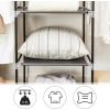 imageSONGMICS Portable Clothes Closet NonWoven Fabric Wardrobe with 2 Hanging Rods 9 Storage Shelves Storage Organizer Black URYG12H
