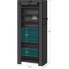 imageSONGMICS 10Tier Shoe Rack Shoe Storage Cabinet with Dustproof Cover FreeStanding Storage Organizer for Closet Entryway Hold 20 Pairs of Shoes for Sneakers High Heels Gray URXJ034GN02Black