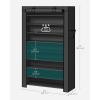 imageSONGMICS 10Tier Shoe Rack Shoe Storage Cabinet with Dustproof Cover FreeStanding Storage Organizer for Closet Entryway Hold 20 Pairs of Shoes for Sneakers High Heels Gray URXJ034GN02Black