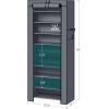 imageSONGMICS 10Tier Shoe Rack Shoe Storage Cabinet with Dustproof Cover FreeStanding Storage Organizer for Closet Entryway Hold 20 Pairs of Shoes for Sneakers High Heels Gray URXJ034GN02Grey