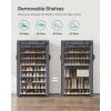 imageSONGMICS 10Tier Shoe Rack Shoe Storage Cabinet with Dustproof Cover FreeStanding Storage Organizer for Closet Entryway Hold 20 Pairs of Shoes for Sneakers High Heels Gray URXJ034GN02Grey
