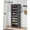 imageSONGMICS 10Tier Shoe Rack Shoe Storage Cabinet with Dustproof Cover FreeStanding Storage Organizer for Closet Entryway Hold 20 Pairs of Shoes for Sneakers High Heels Gray URXJ034GN02Grey
