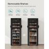 imageSONGMICS 10Tier Shoe Rack Shoe Storage Cabinet with Dustproof Cover FreeStanding Storage Organizer for Closet Entryway Hold 20 Pairs of Shoes for Sneakers High Heels Gray URXJ034GN02Black