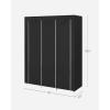 imageSONGMICS Portable Closet 346 Inch Large Capacity Wardrobe Closet Organizer with Fabric Cover Hanging Rods and Shelves 346 x 177 x 661 Inches for Bedroom Living Room Dark Blue URYG084I02Black
