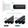 imageSONGMICS Portable Closet Fabric Wardrobe Clothes Rack with Shelves Pockets Large Capacity 4 Hanging Rods 744 x 177 x 709 Inches Black URYG011BZ02Black