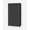 imageSONGMICS Portable Closet Fabric Wardrobe Clothes Rack with Shelves Pockets Large Capacity 4 Hanging Rods 744 x 177 x 709 Inches Black URYG011BZ02Black