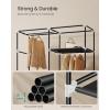 imageSONGMICS Portable Closet Fabric Wardrobe Clothes Rack with Shelves Pockets Large Capacity 4 Hanging Rods 744 x 177 x 709 Inches Black URYG011BZ02Black