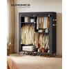 imageSONGMICS Portable Closet Fabric Wardrobe Clothes Rack with Shelves Pockets Large Capacity 4 Hanging Rods 744 x 177 x 709 Inches Black URYG011BZ02Black