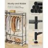 imageSONGMICS Portable Closet Wardrobe Clothes Rack Closet Organizers and Storage Freestanding Clothing Rack with 7 Shelves 2 Hanging Rods Metal Frame Rack for Bedroom Entryway Black ULGR010BZ03S813L