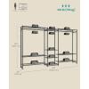 imageSONGMICS Portable Closet Wardrobe Clothes Rack Closet Organizers and Storage Freestanding Clothing Rack with 7 Shelves 2 Hanging Rods Metal Frame Rack for Bedroom Entryway Black ULGR010BZ03S813L